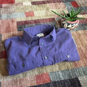 J. crew cotton work shirt in deep purple. Size S.